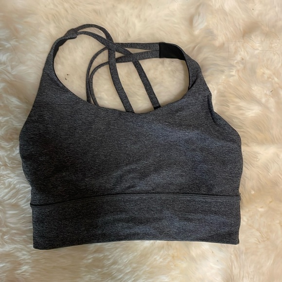 Lululemon Energy Bra Longline - 4 - Gray - Picture 1 of 4